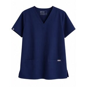 FIGS Navy Blue Scrub Top 5XL V-Neck Medical Uniform Plus Size